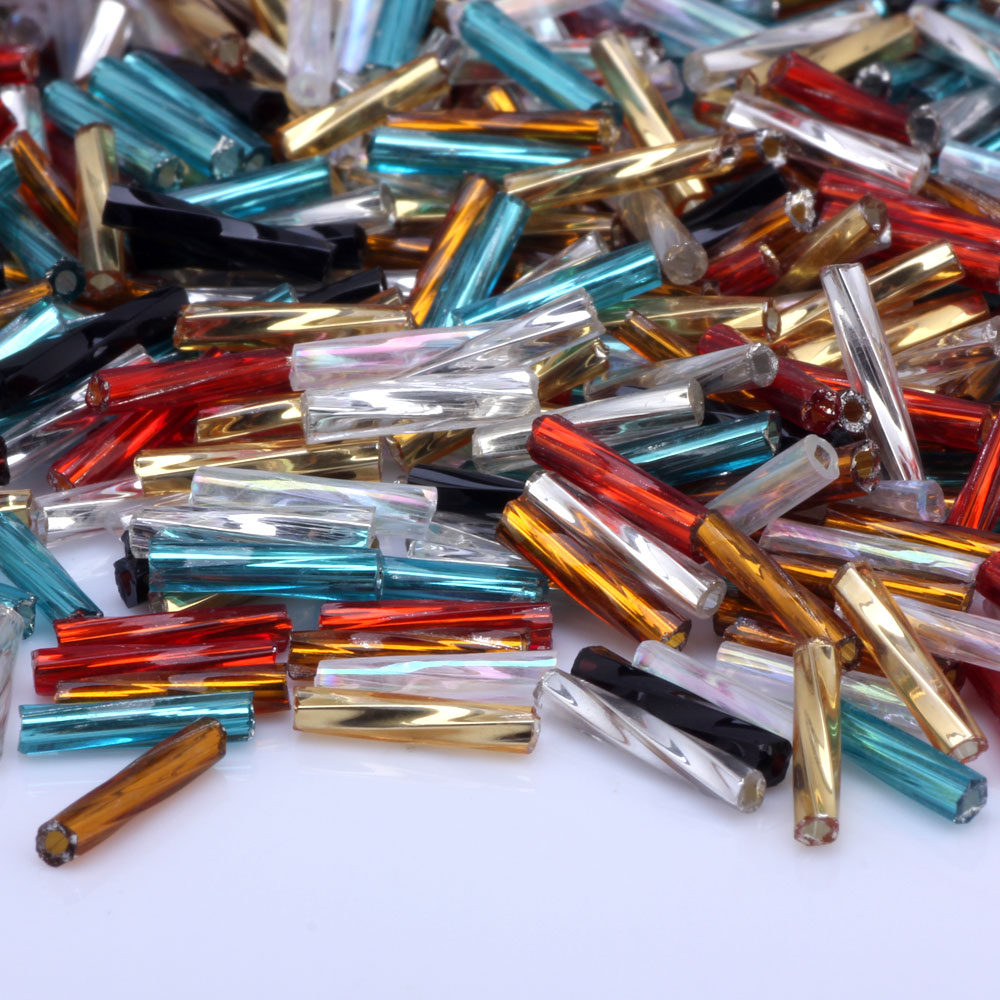 Glass Seed Beads 2Mm Jewelry Making - OlingArt Karışık Renkli Tüp 2x9mm 20