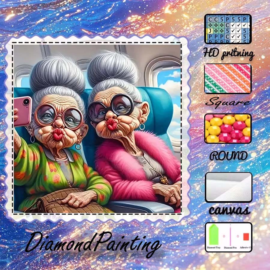 5D Diamond Painting Kit Full Drill - 1 adet 5D DIY flok kumaş,