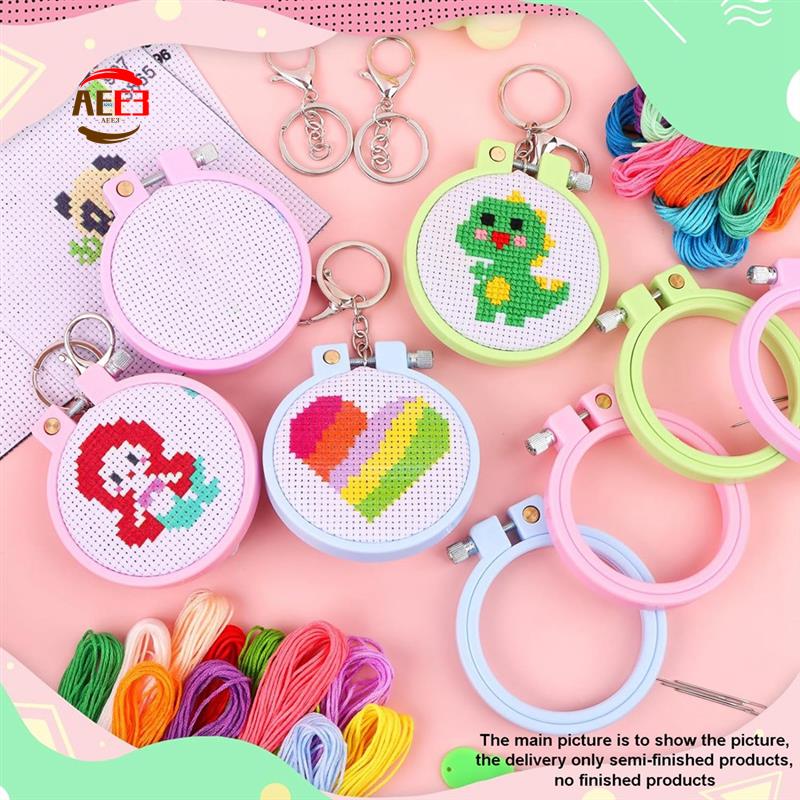 Cross Stitch Stamped Kits Beginners - AEE3-6 Adet Damgalı Çapraz dikiş kitleri