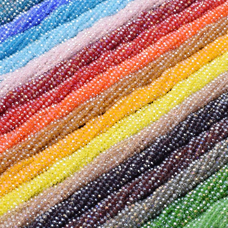 Glass Seed Beads 2Mm Jewelry Making - Kaplama AB renk şeffaf parlak 2