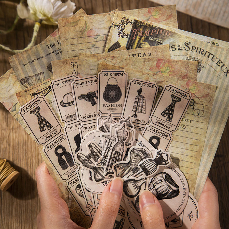 60 adet Vintage çıkartmalar +  - Vintage Junk Journal Scrapbooking Paper incelemesi ve fiyatı