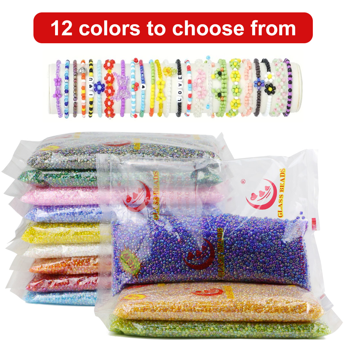 450g 2mm 3mm AB renk Charm çek - Glass Seed Beads 2Mm Jewelry Making incelemesi ve fiyatı