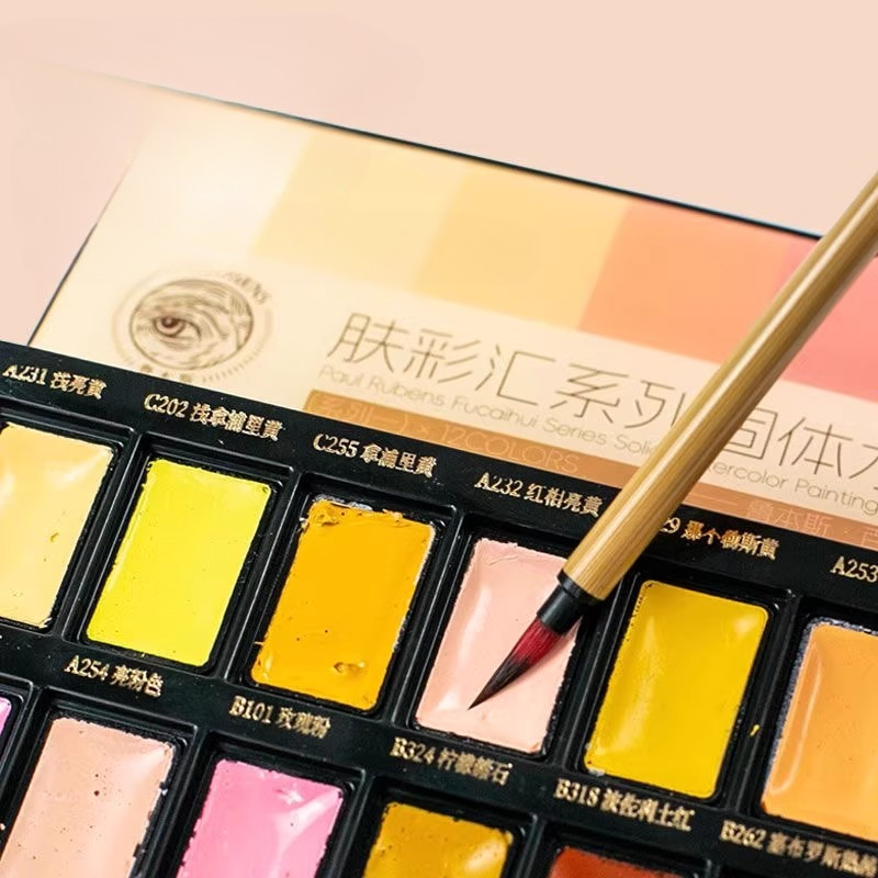 12 renk Ten Rengi Katı Suluboy - Watercolor Paint Set Solid Pigment incelemesi ve fiyatı