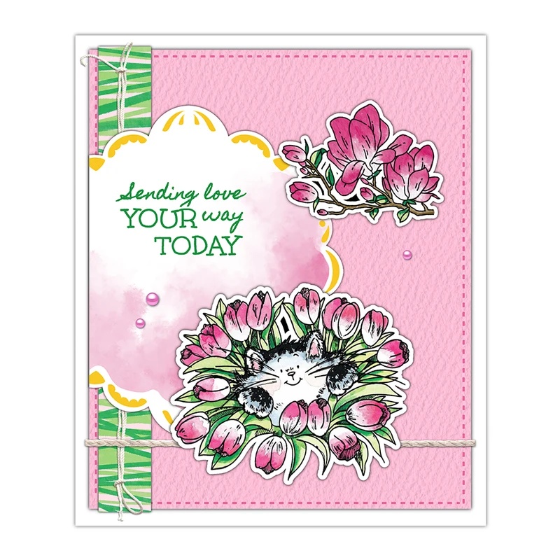 Suncraft Sevimli Kedi ve Çiçek - Clear Silicone Stamps For Card Making incelemesi ve fiyatı