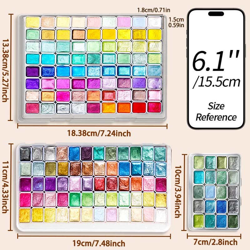 20/24/60/72 Renk İnci Suluboya - Watercolor Paint Set Solid Pigment incelemesi ve fiyatı