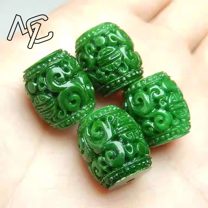 5 adet Doğal Yeşil Yeşim Oyma  - Beading incelemesi ve fiyatı