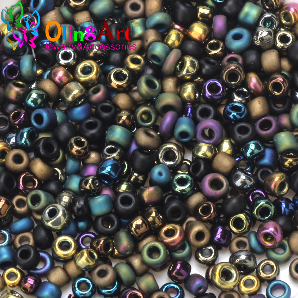 2mm 3mm 4mm kaplama mat renk k - Glass Seed Beads 2Mm Jewelry Making incelemesi ve fiyatı