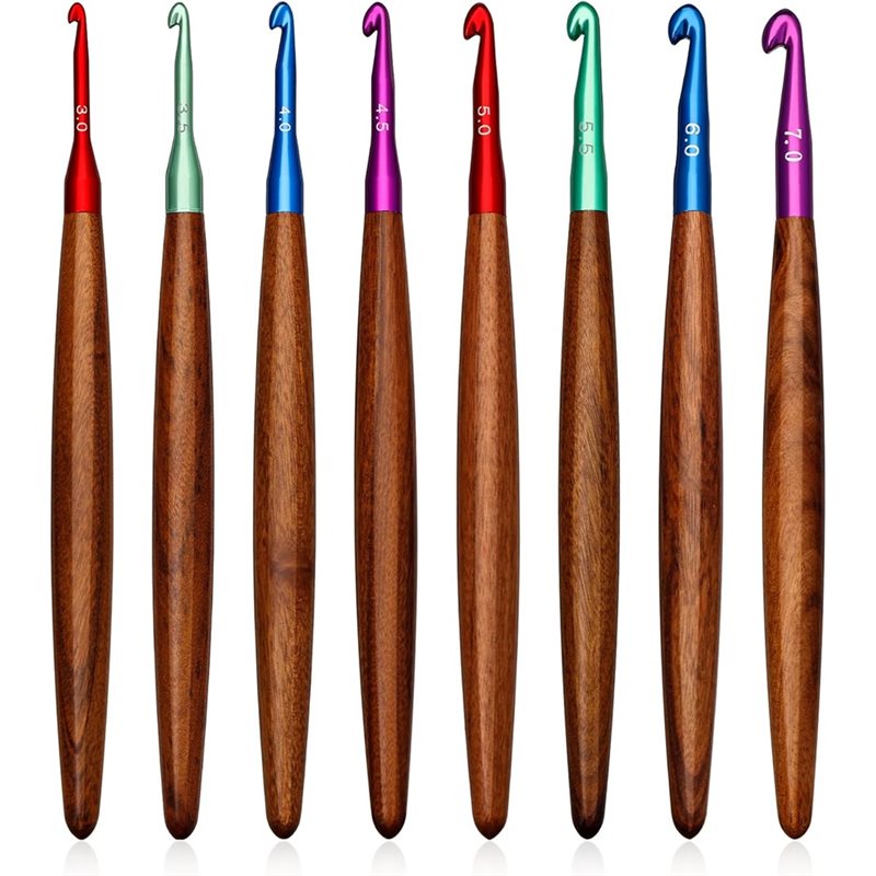AB34-Alüminyum Ahşap Saplı Tığ - Wooden Crochet Hooks Ergonomic Handle incelemesi ve fiyatı